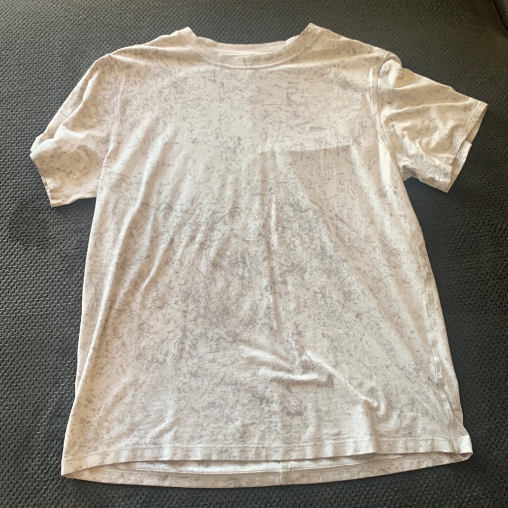Lululemon Love Crew T-Shirt Cirrus Wash White Opal Raw Linen.